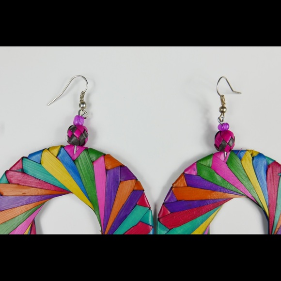 Oversized Wood Rainbow Hoops - Picture 4 of 6